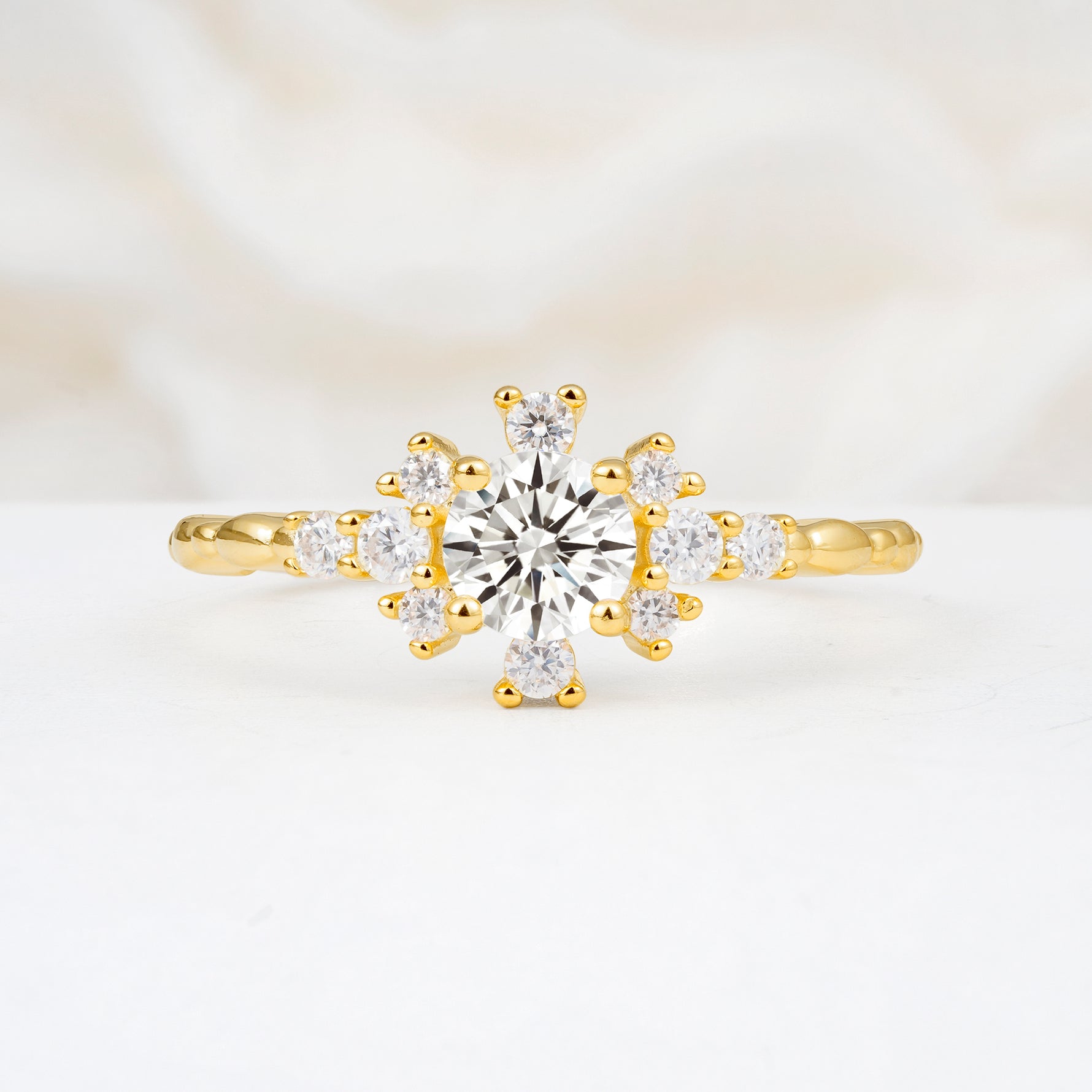 SR13123 Lab Diamond Ring - Yellow-Gold