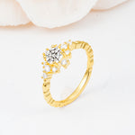SR13123 Lab Diamond Ring - White-Gold