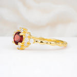 SR13123 Garnet Ring - Additional view
