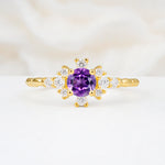 SR13123 Amethyst Ring - Yellow-Gold