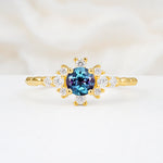 SR13123 Alexandrite Ring - Yellow-Gold