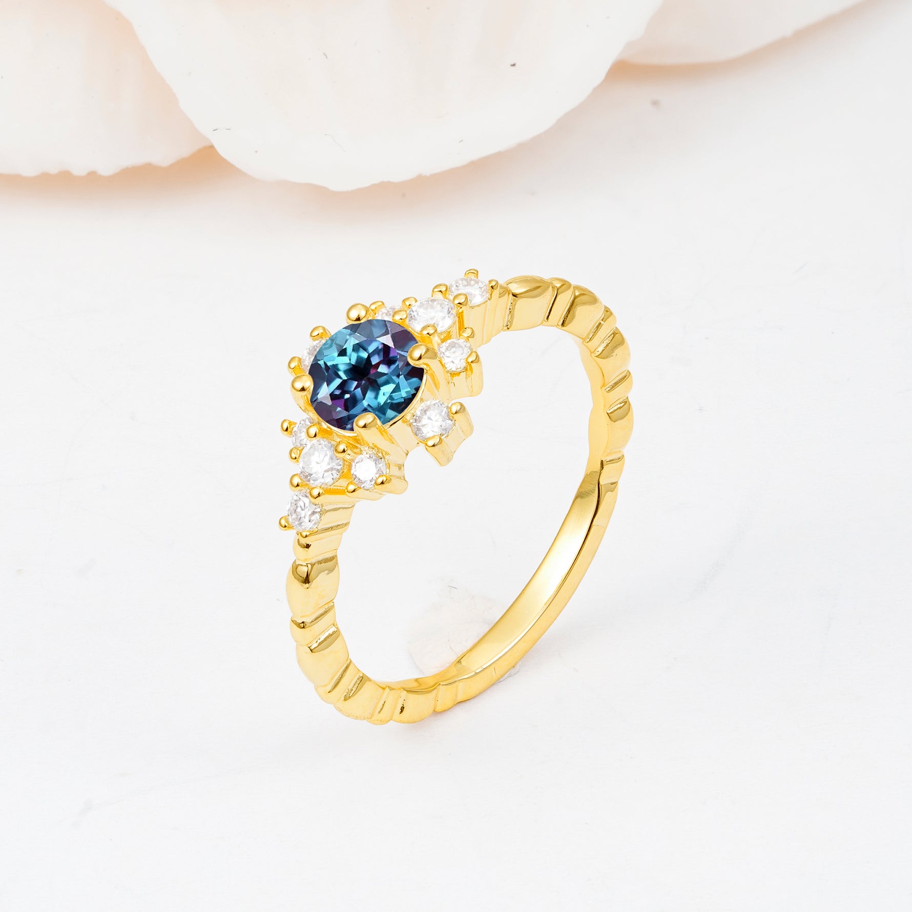 SR13123 Alexandrite Ring - White-Gold