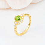 SR13123 Peridot Ring - White-Gold