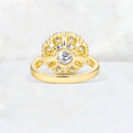 Round Cut Lab Diamond Floral Halo Engagement Ring - Additional view