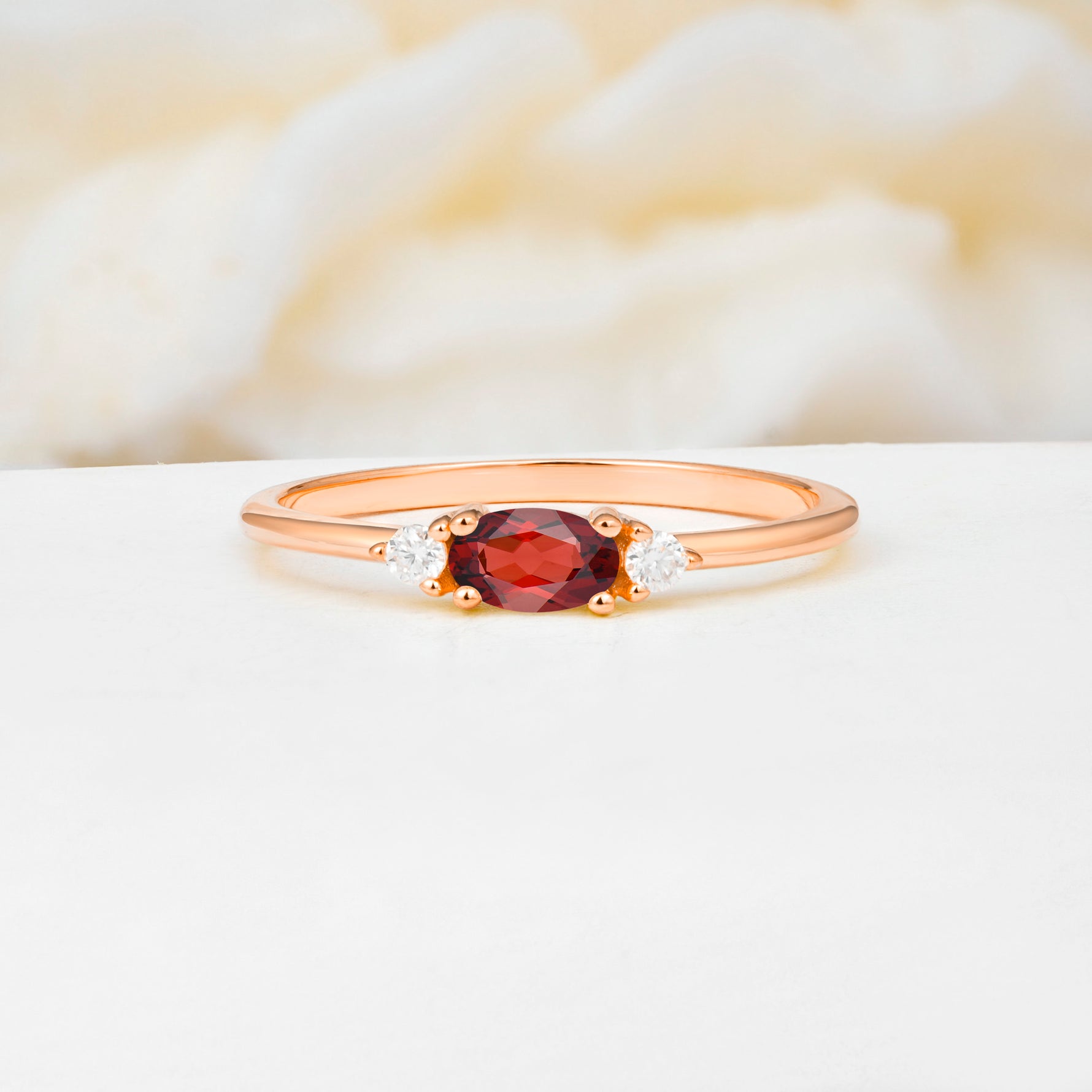 SR13313 Garnet Ring - Additional view