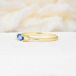 SR13313 Sapphire Ring - White-Gold