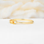 SR13313 Citrine Ring - White-Gold
