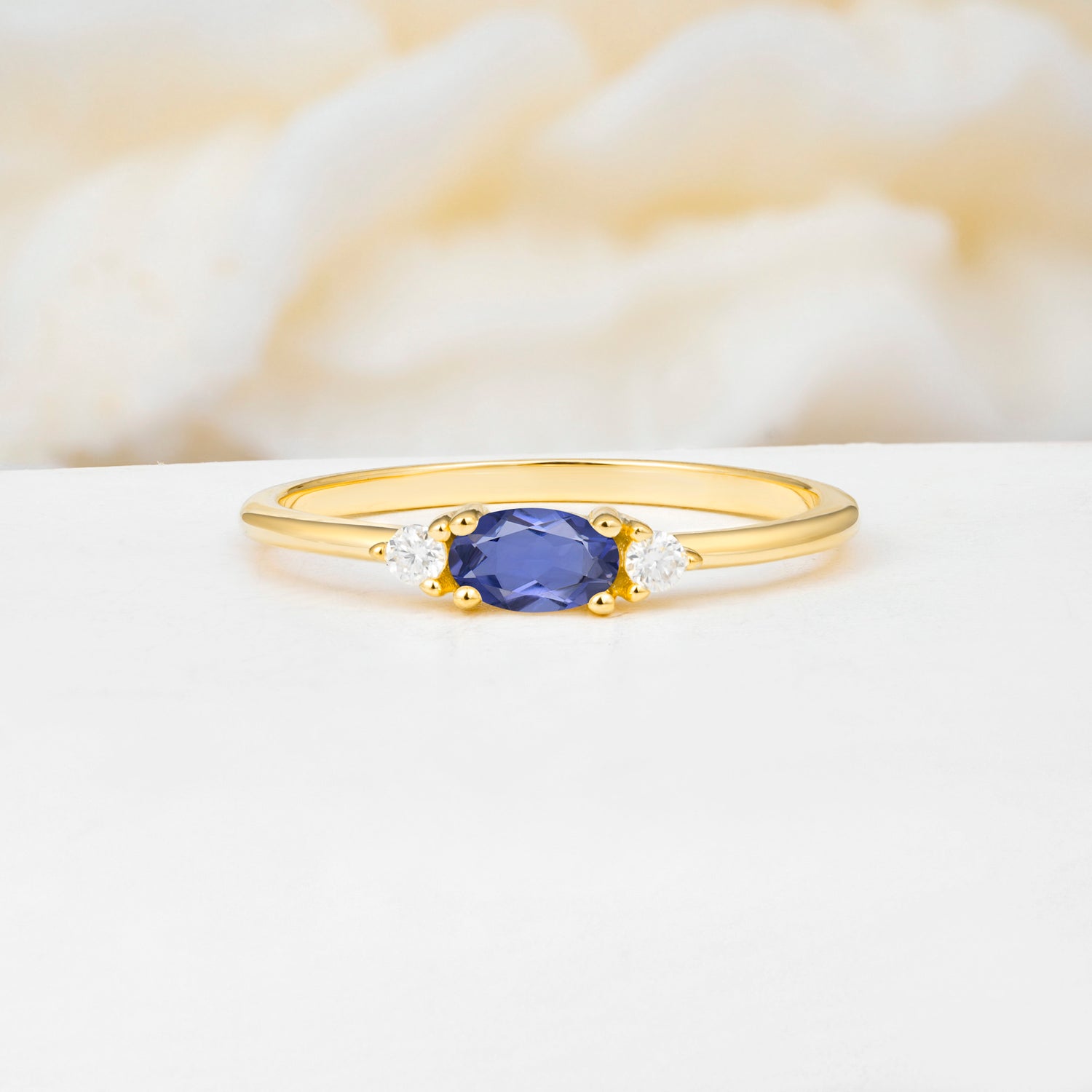 SR13313 Tanzanite Ring - Yellow-Gold