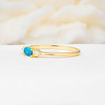 SR13313 Turquoise Ring - White-Gold