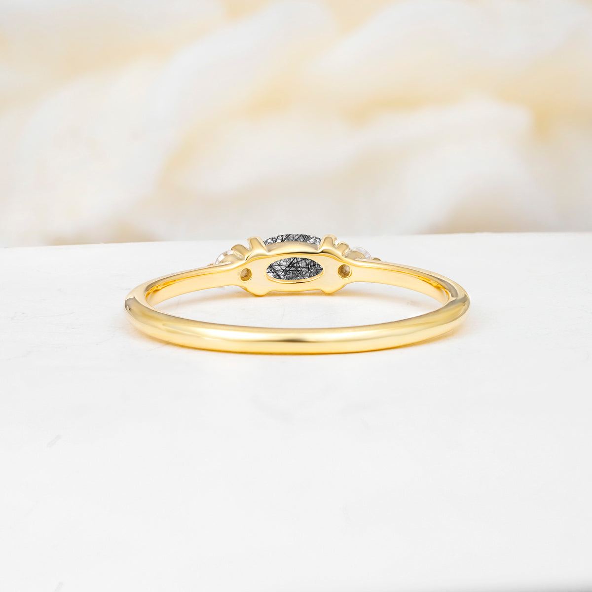 SR13313 Black Rutilated Quartz Ring - Additional view