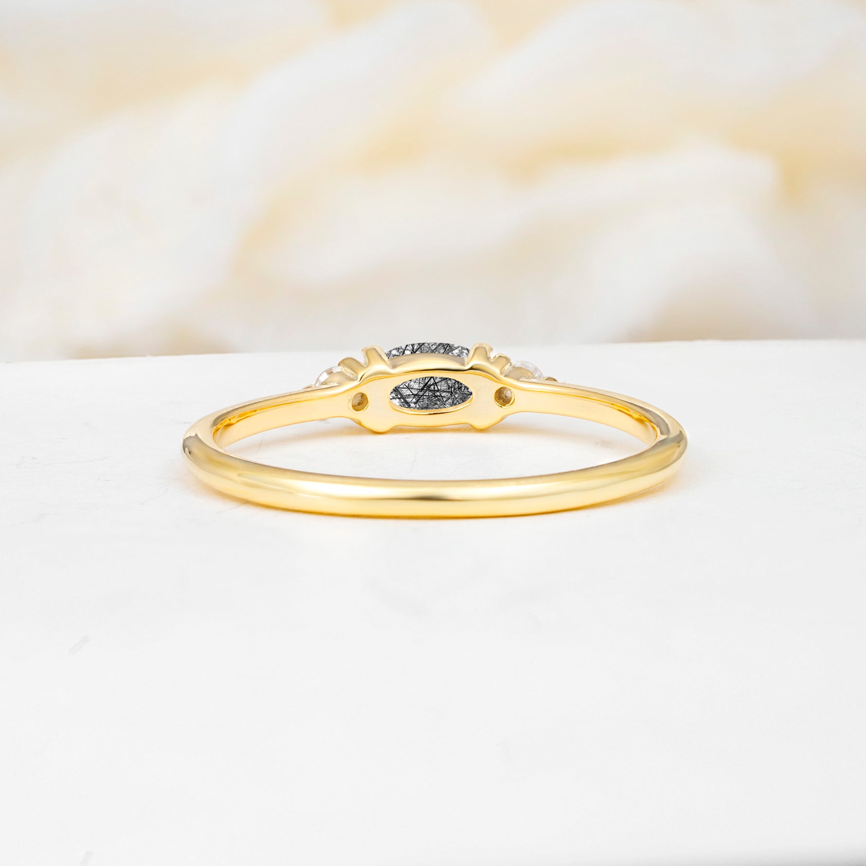 SR13313 Black Rutilated Quartz Ring - Additional view