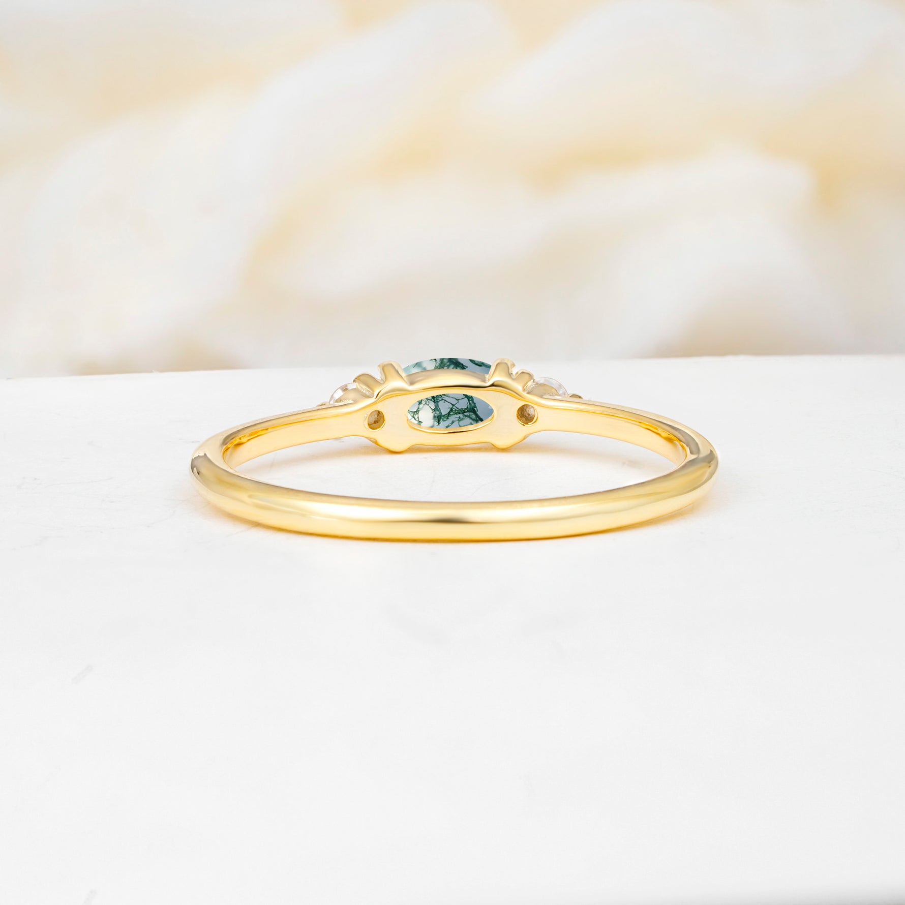SR13313 Moss Agate Ring - Additional view