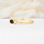 SR13313 Black Onyx Ring - White-Gold