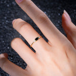 SR13313 Black Onyx Ring - Rose-Gold