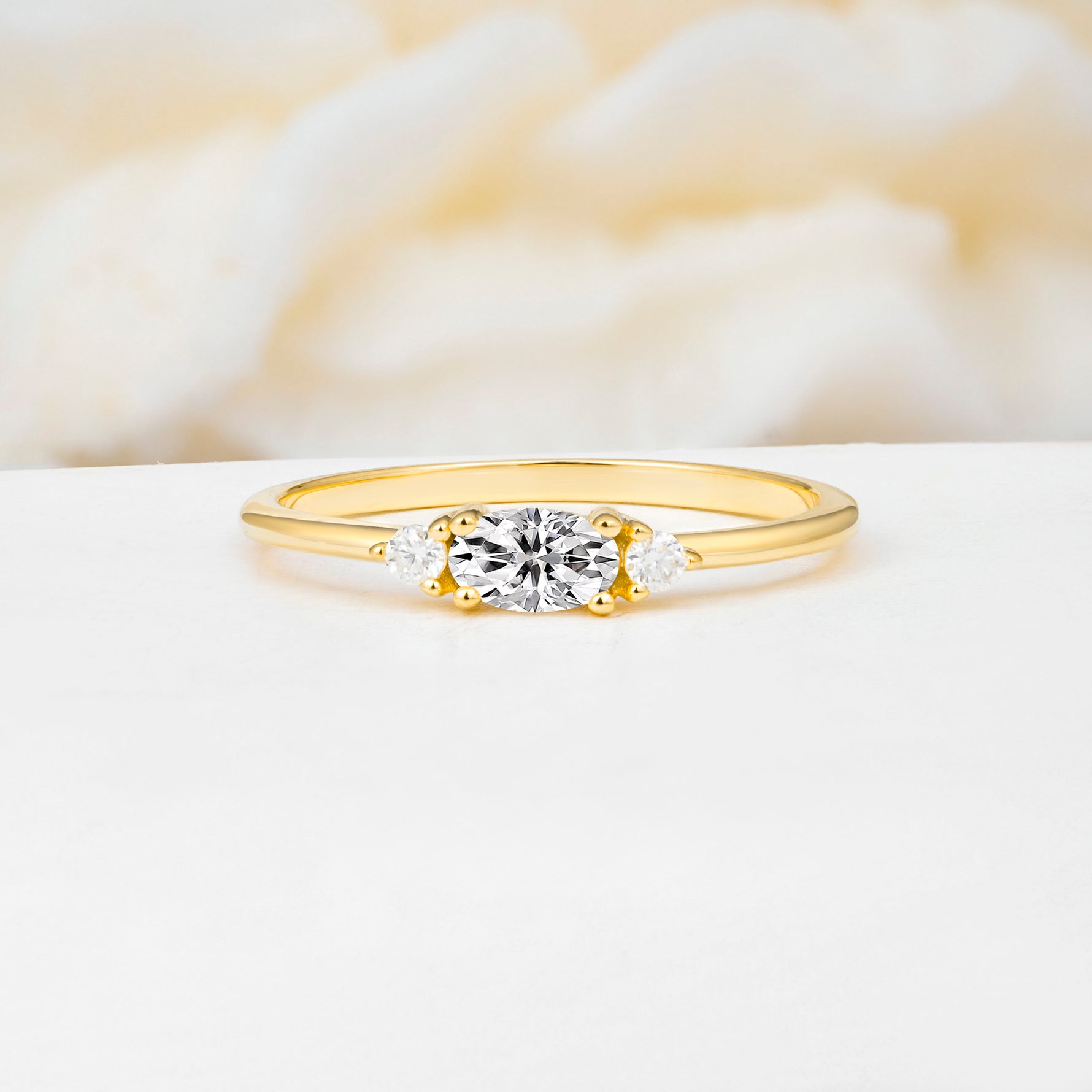 SR13313 Lab Diamond Ring - Yellow-Gold