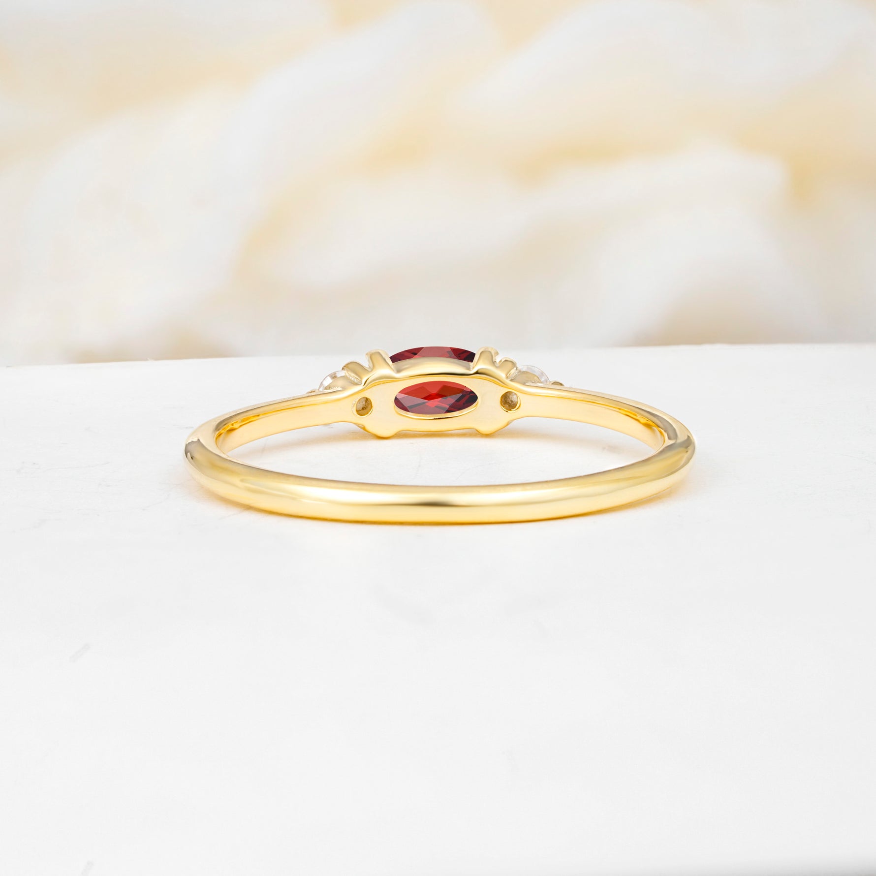 SR13313 Garnet Ring - Additional view