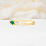SR13313 Emerald Ring - White-Gold