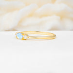 SR13313 Moonstone Ring - White-Gold