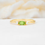 SR13313 Peridot Ring - Yellow-Gold