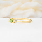 SR13313 Peridot Ring - White-Gold