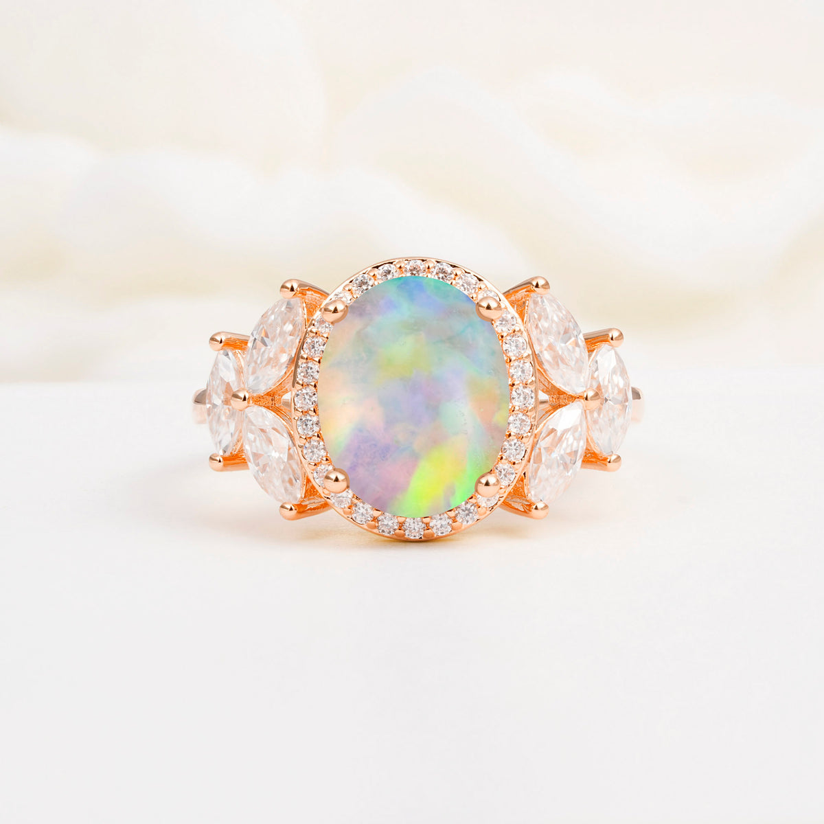SR14139 Fire Opal Ring - Additional view