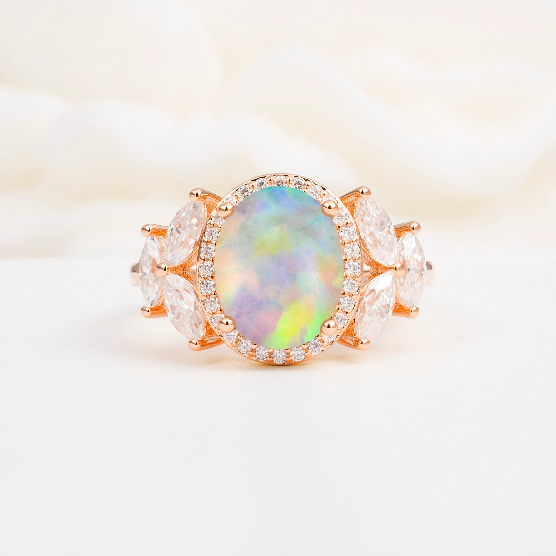 SR14139 Fire Opal Ring - Additional view