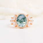 SR14139 Moss Agate Ring - Additional view