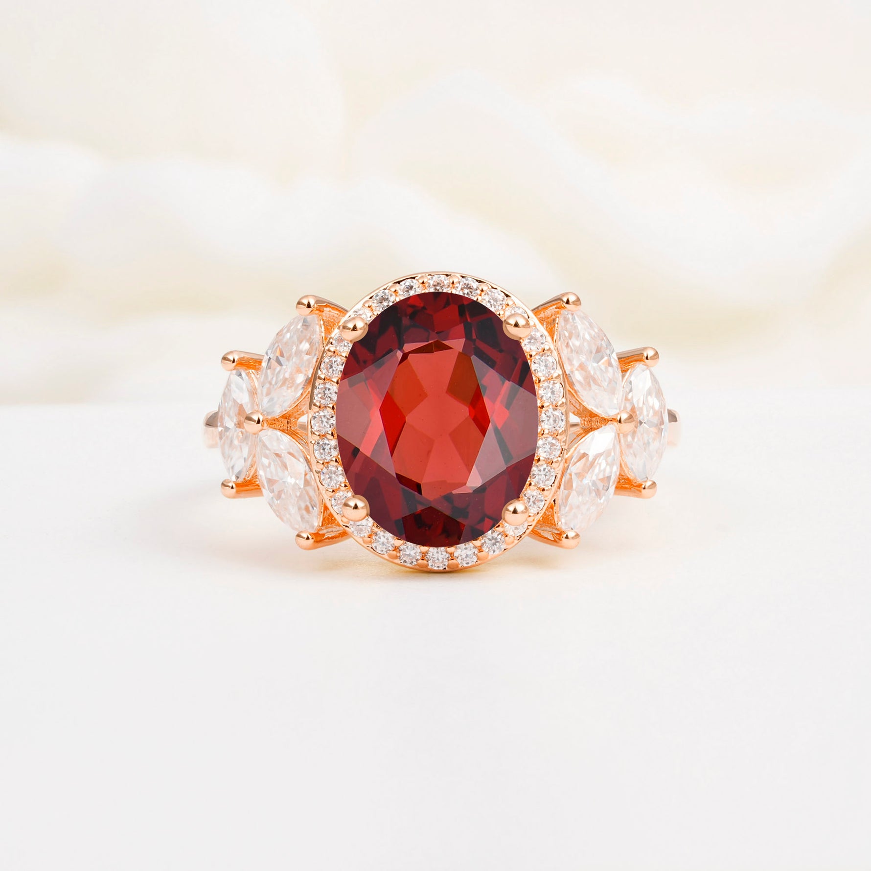 SR14139 Garnet Ring - Additional view