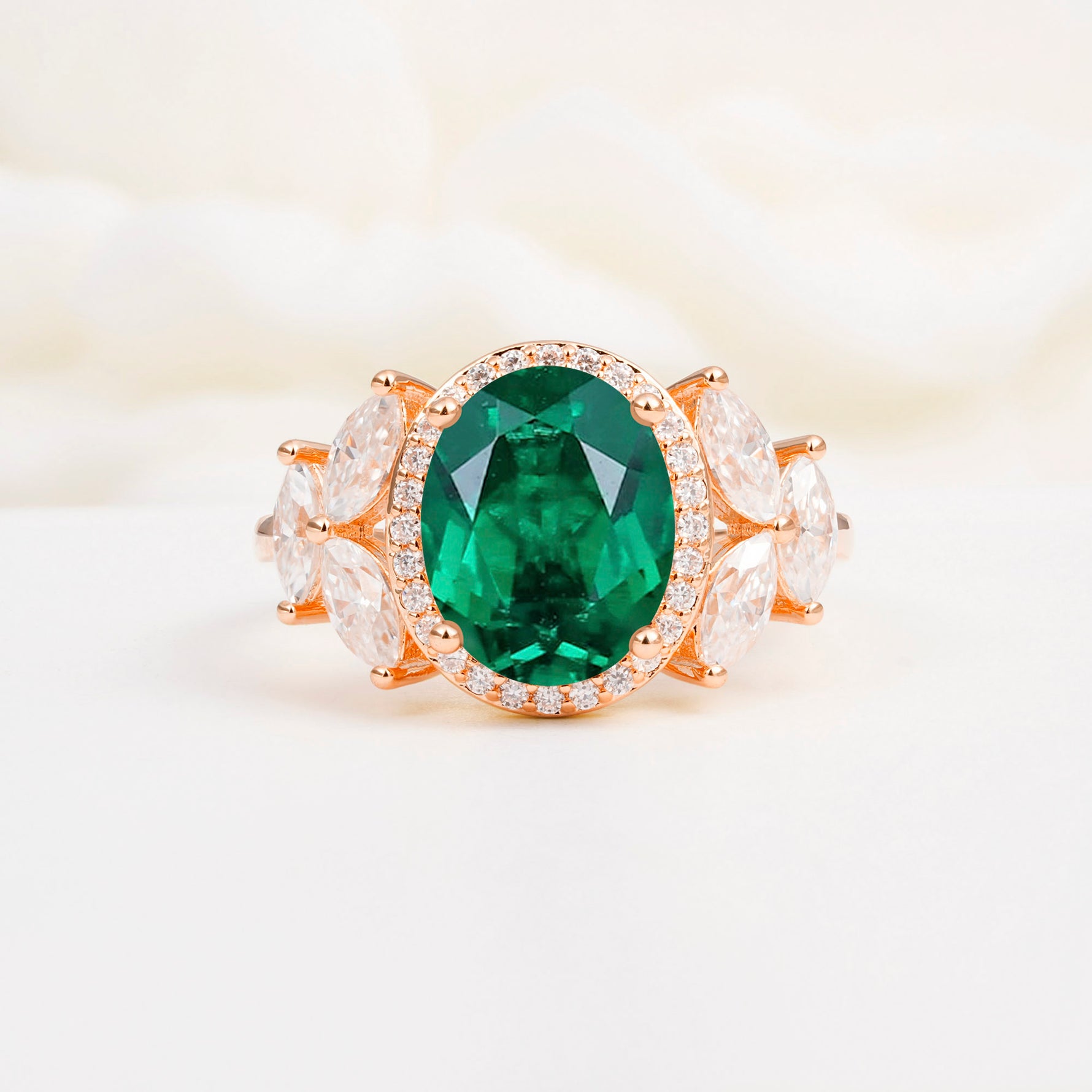 SR14139 Emerald Ring - Additional view