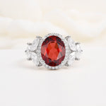 SR14139 Garnet Ring - Additional view