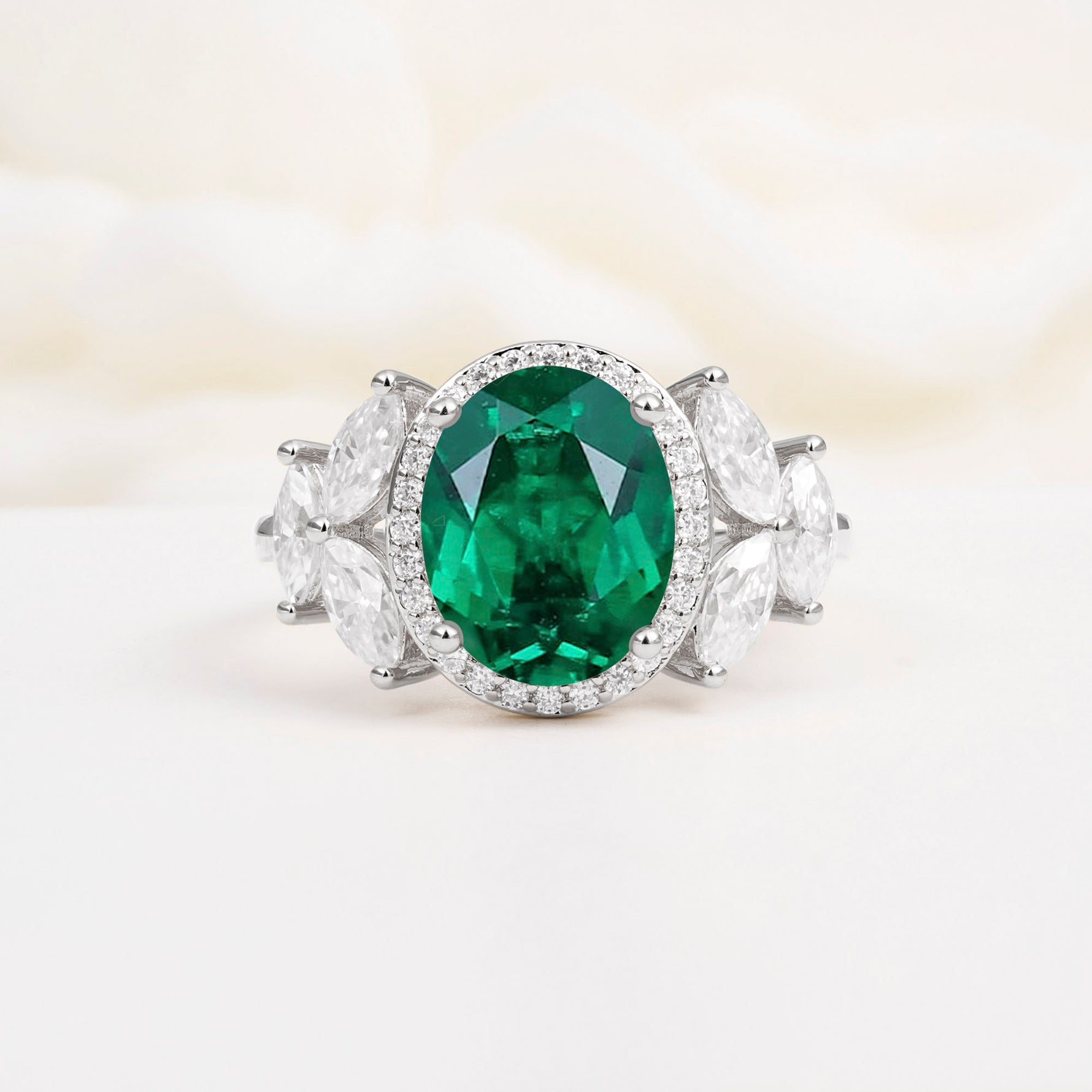 SR14139 Emerald Ring - Additional view