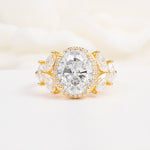 SR14139 Moissanite Ring - Yellow-Gold