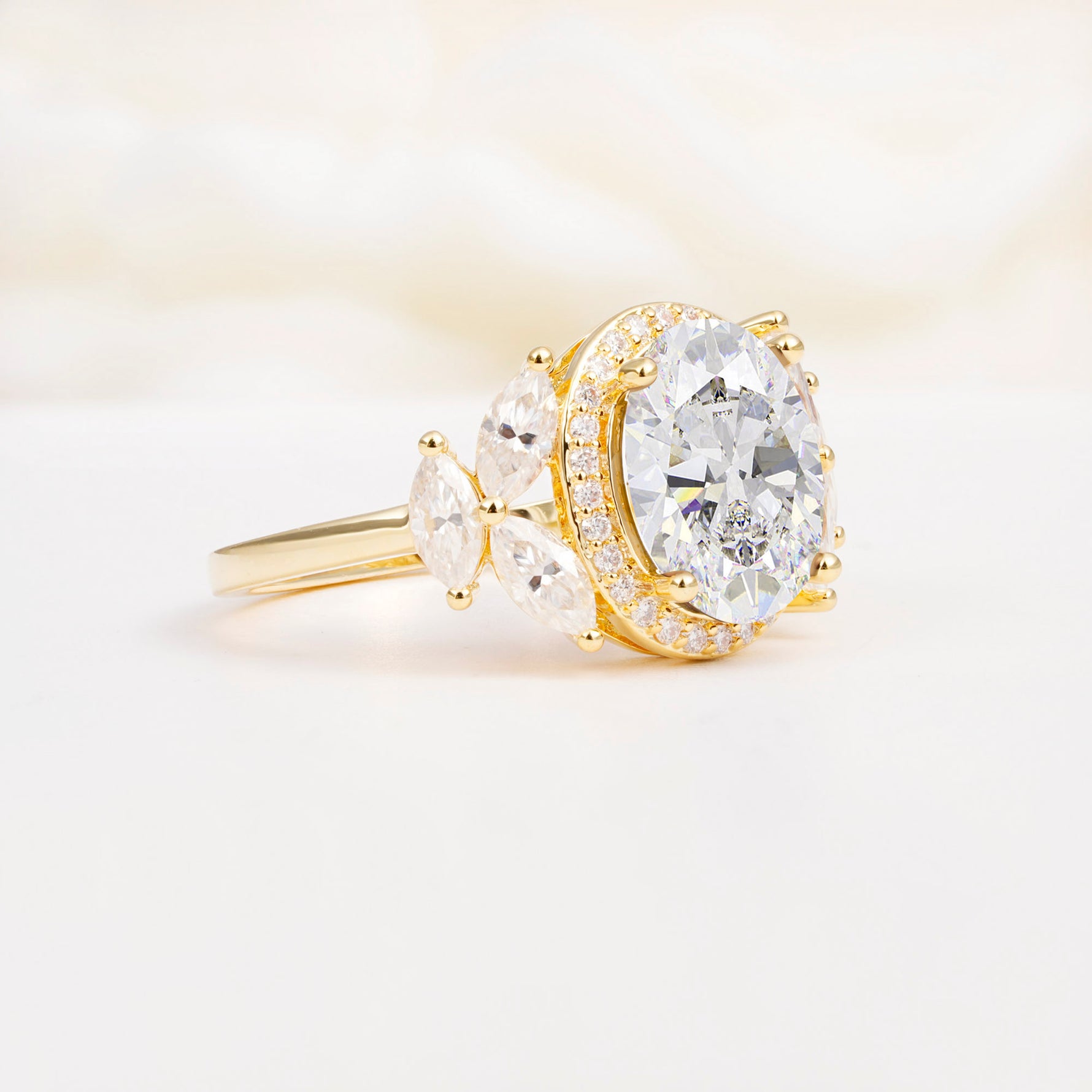 SR14139 Moissanite Ring - White-Gold