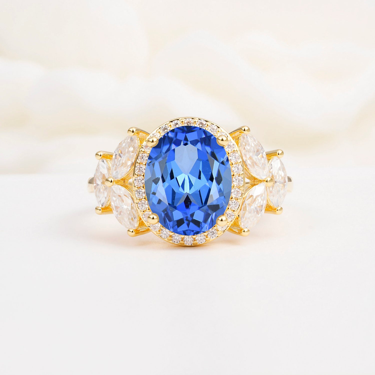 SR14139 Sapphire Ring - Yellow-Gold