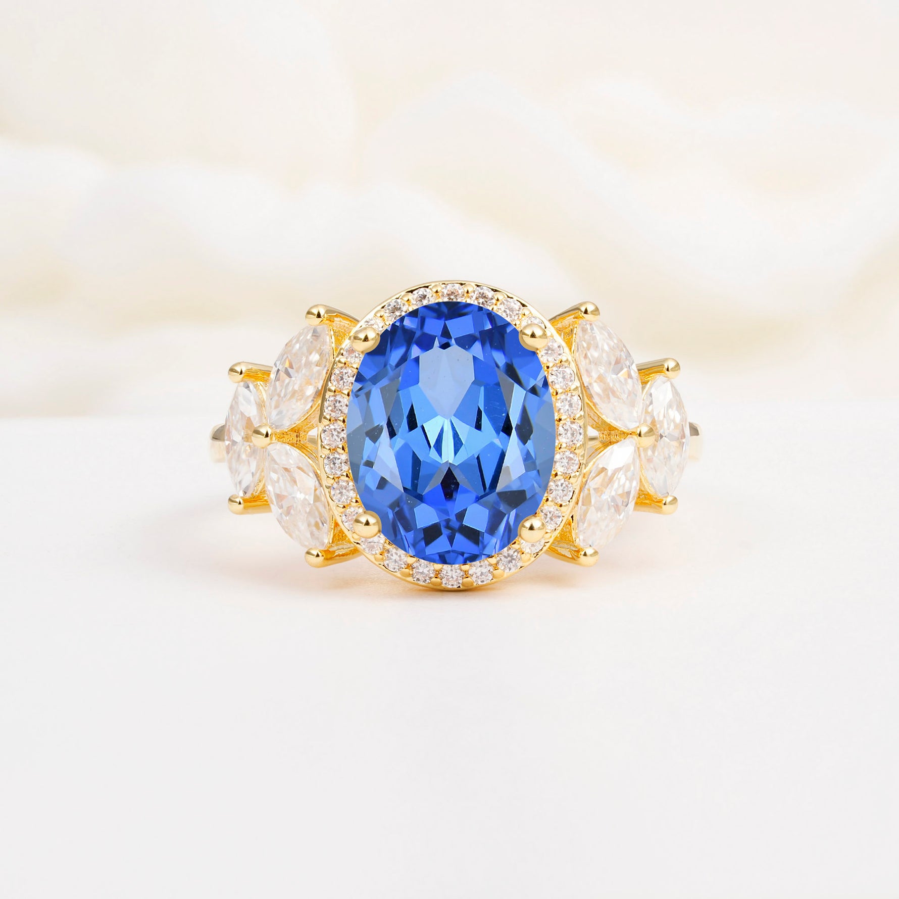 SR14139 Sapphire Ring - Yellow-Gold