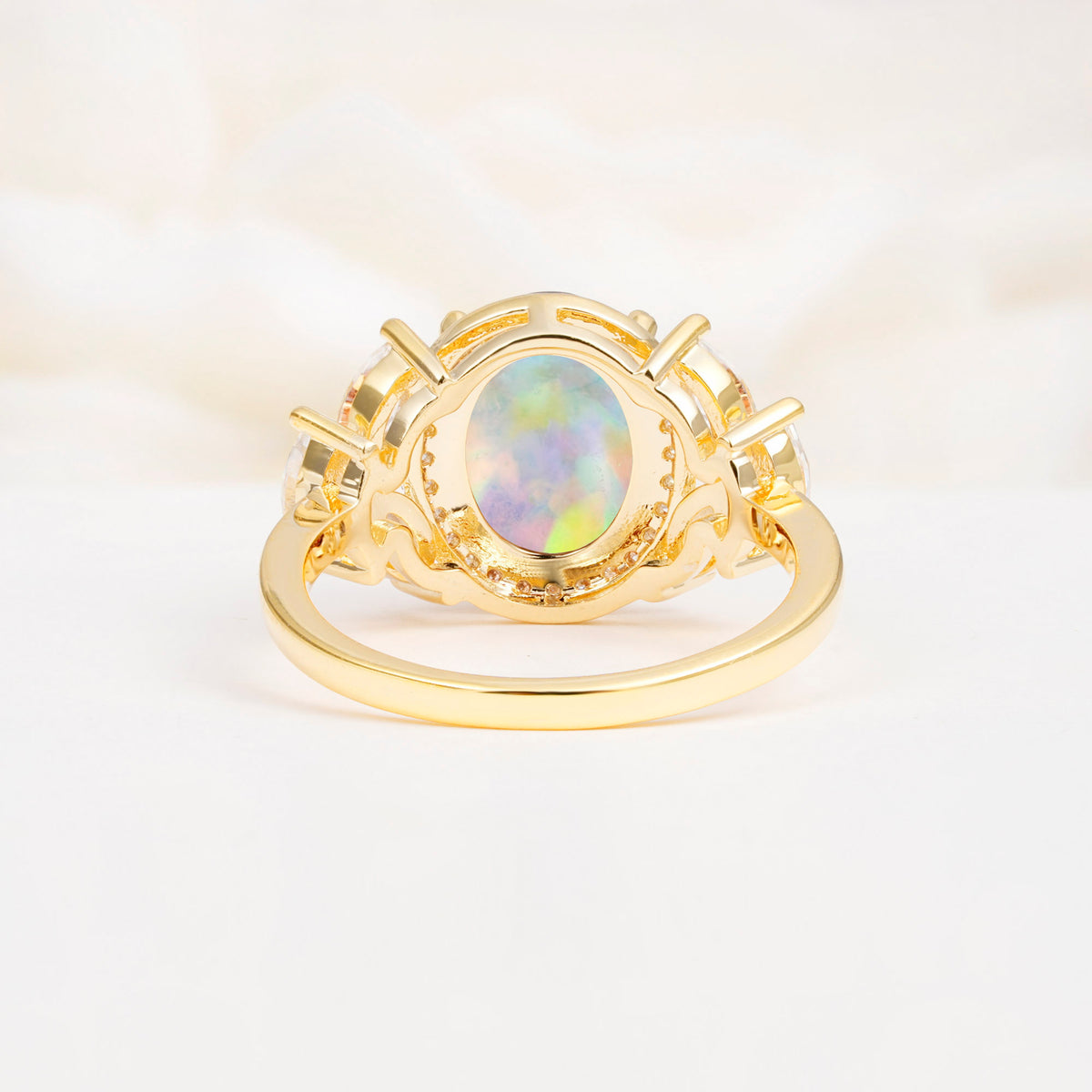 SR14139 Fire Opal Ring - Additional view