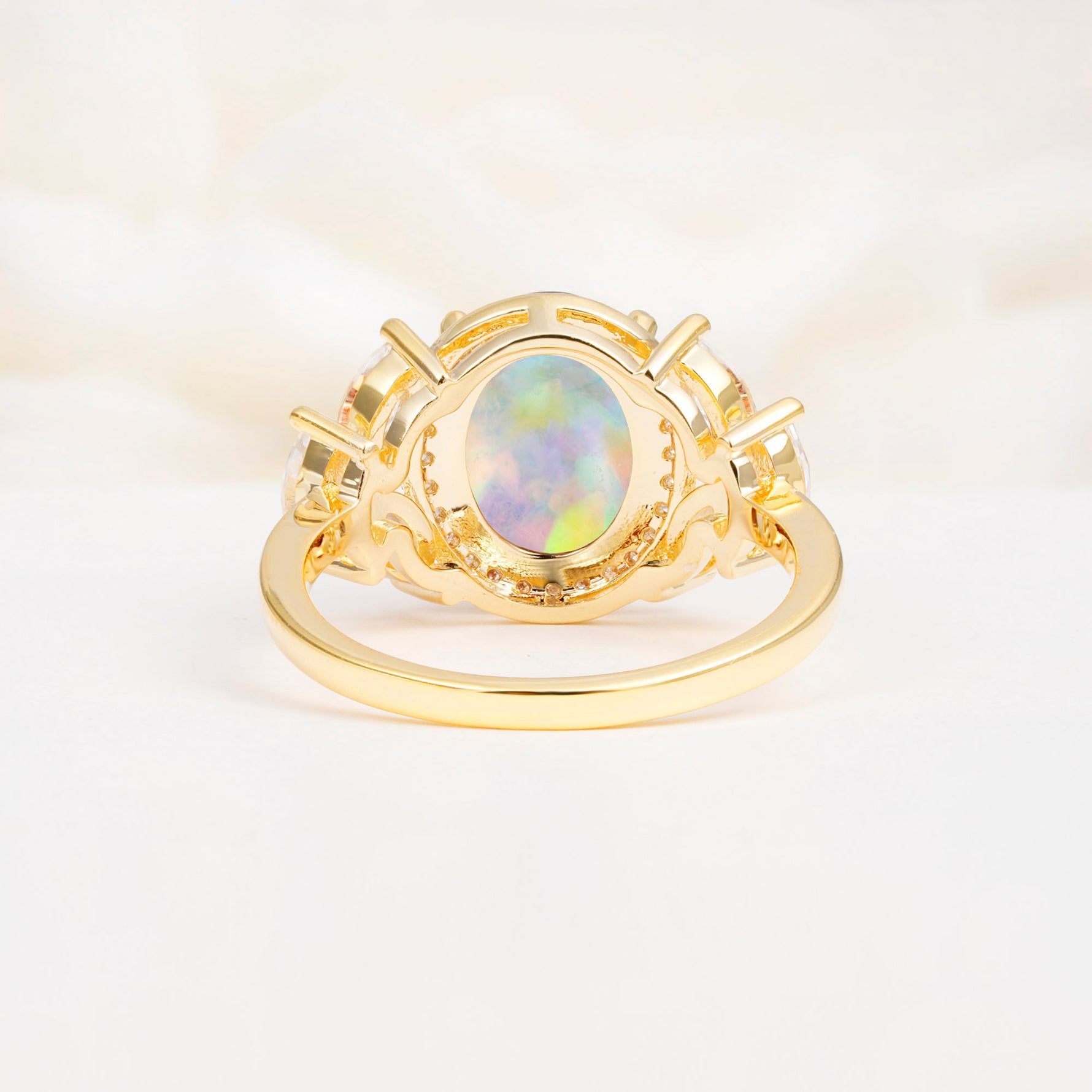 SR14139 Fire Opal Ring - Additional view