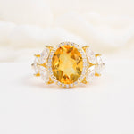 SR14139 Citrine Ring - Yellow-Gold