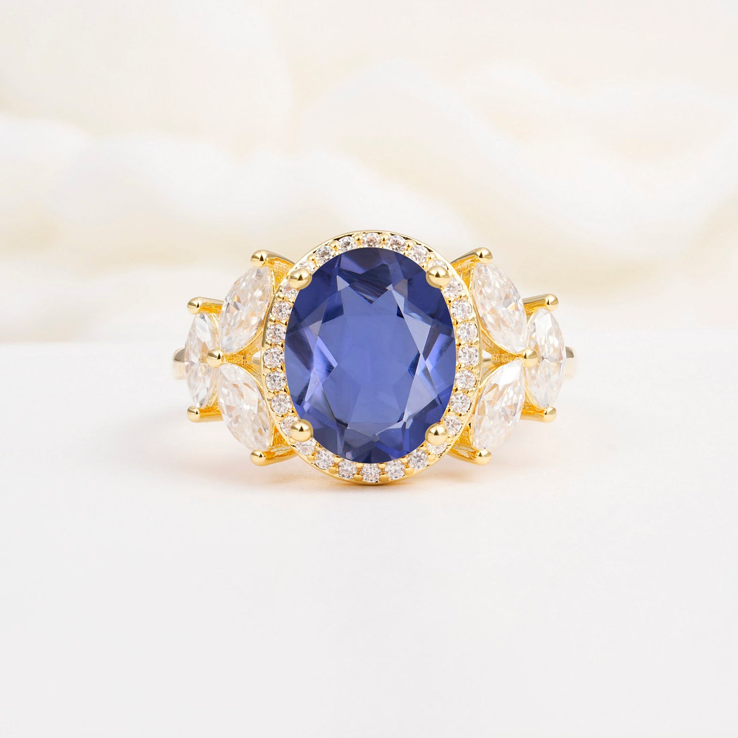 SR14139 Tanzanite Ring - Yellow-Gold