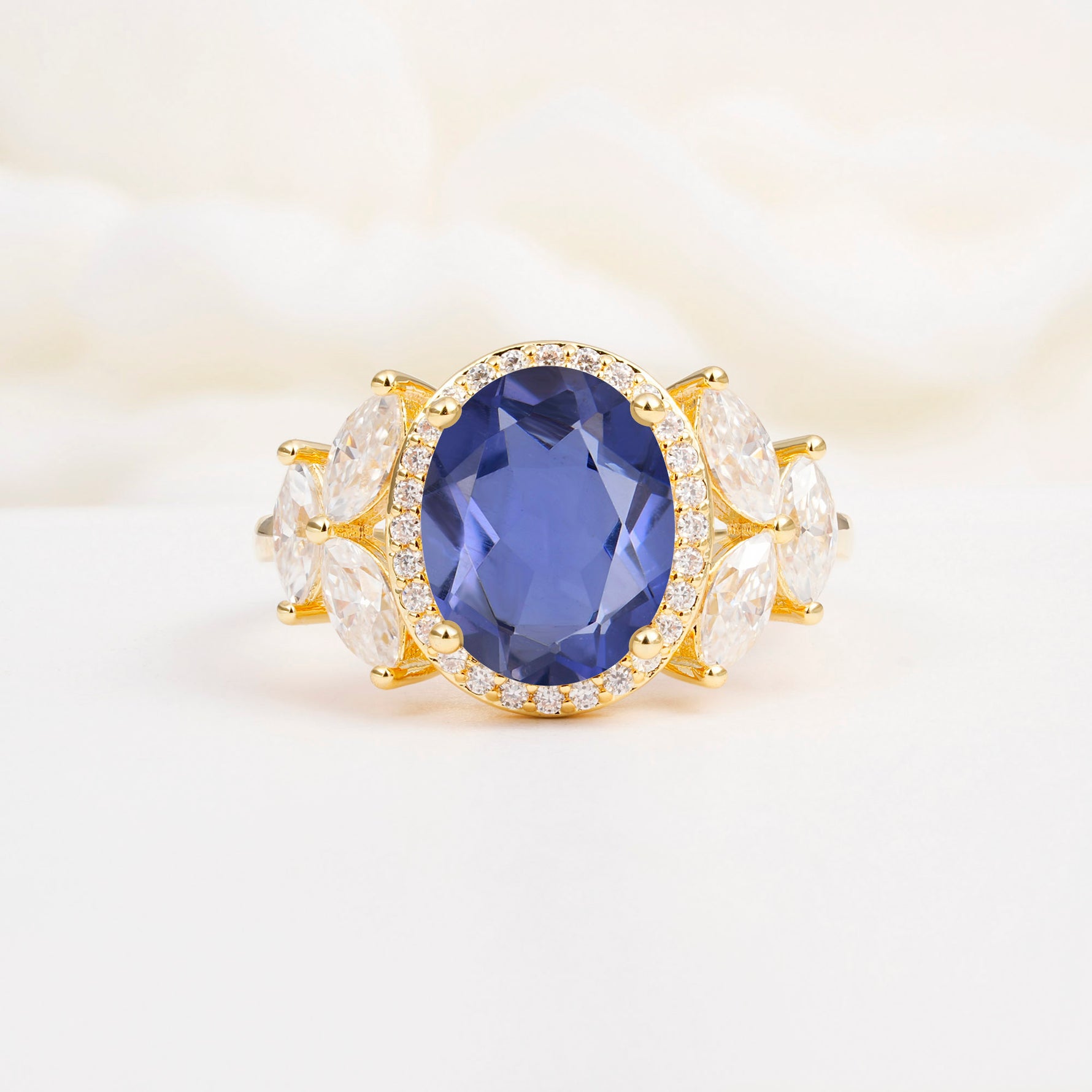 SR14139 Tanzanite Ring - Yellow-Gold