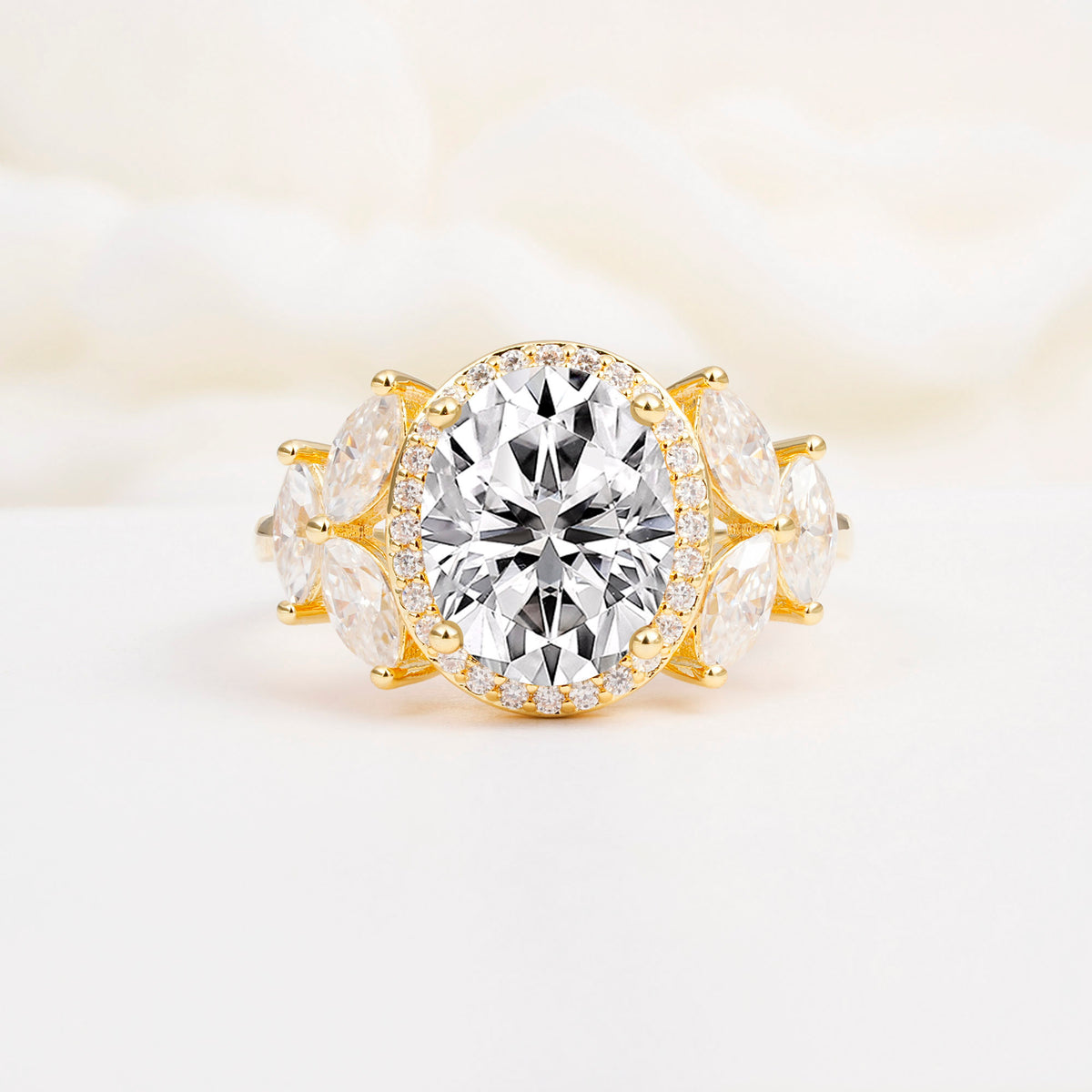 SR14139 Lab Diamond Ring - Yellow-Gold