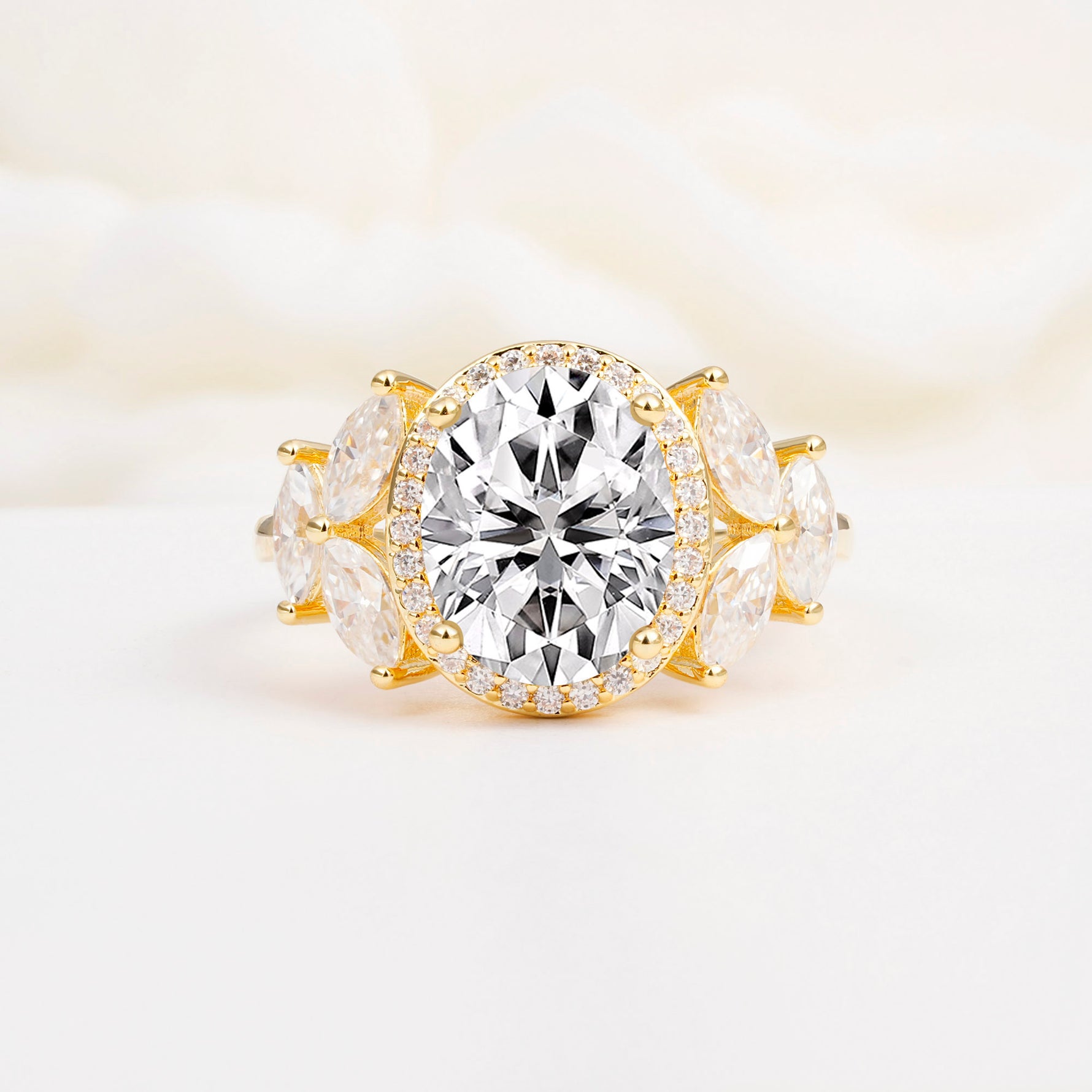 SR14139 Lab Diamond Ring - Yellow-Gold