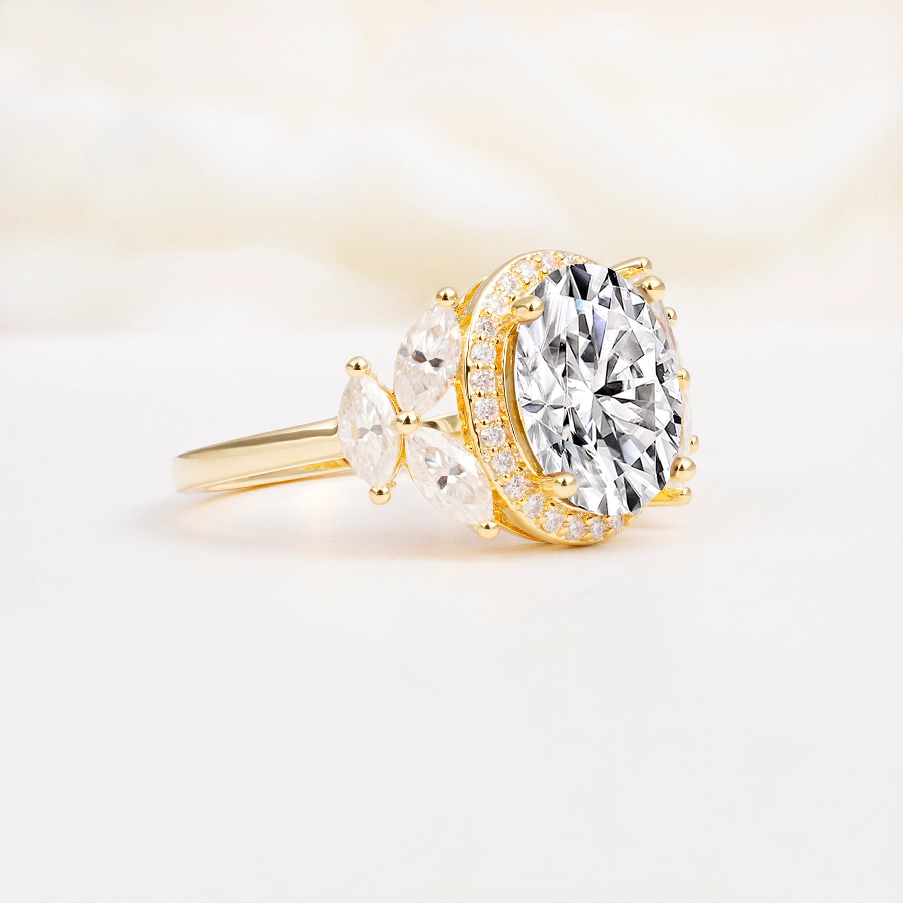 SR14139 Lab Diamond Ring - White-Gold