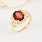 SR14139 Garnet Ring - Additional view