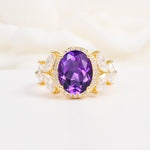 SR14139 Amethyst Ring - Yellow-Gold