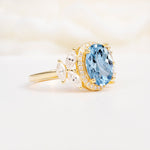 SR14139 Aquamarine Ring - White-Gold