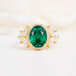 SR14139 Emerald Ring - Yellow-Gold
