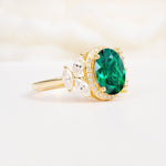SR14139 Emerald Ring - White-Gold