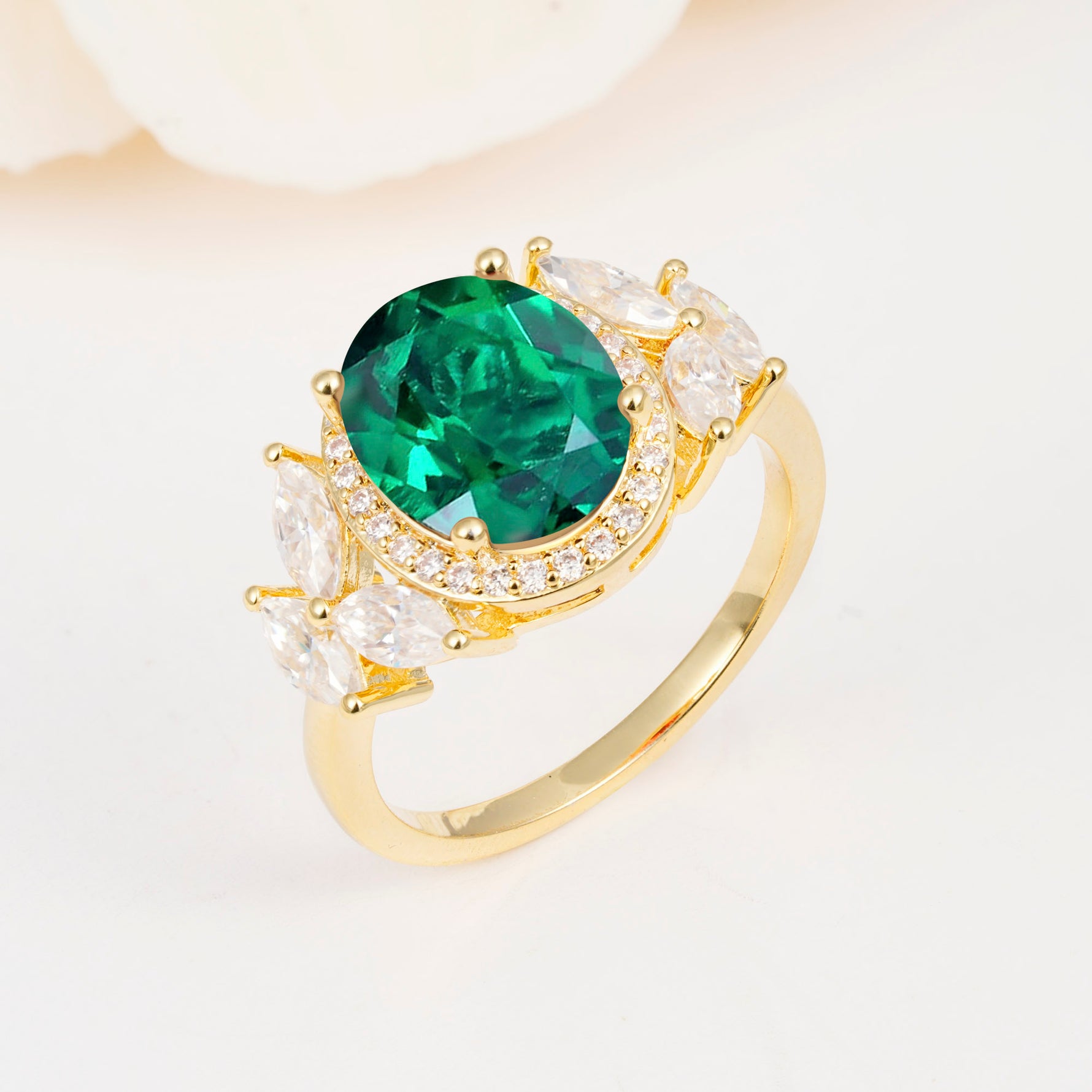 SR14139 Emerald Ring - Additional view