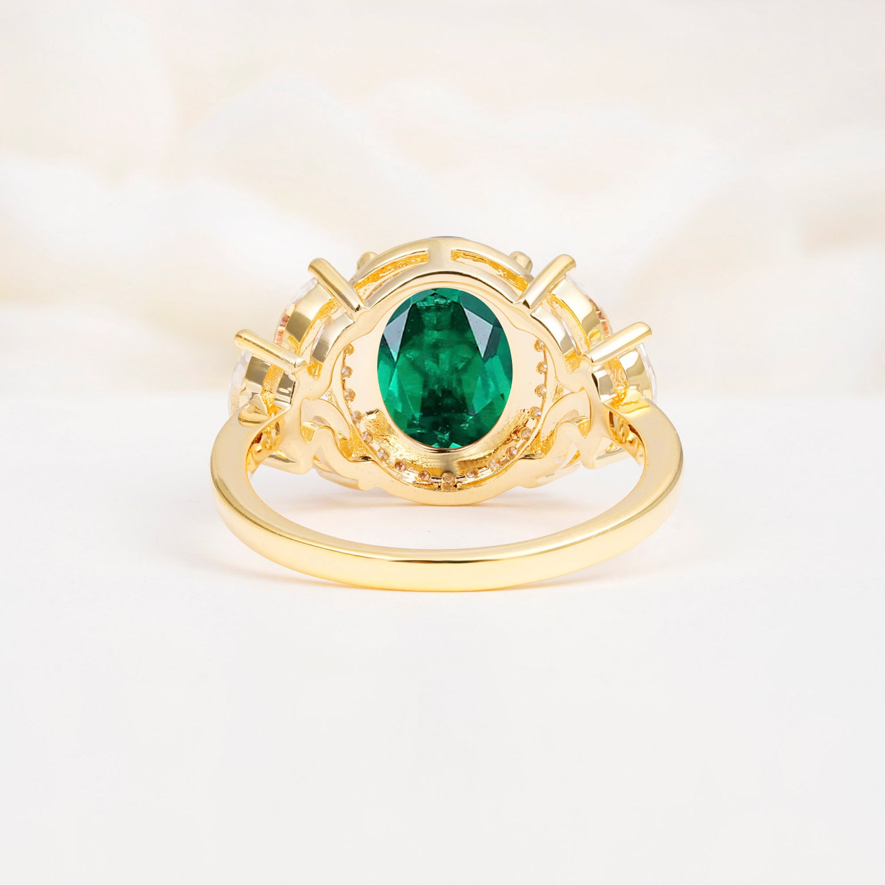 SR14139 Emerald Ring - Additional view